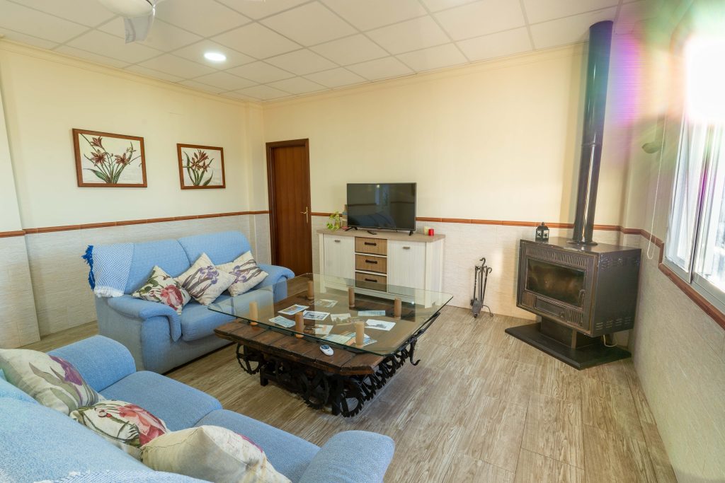 Casa de Pepito salón chimenea